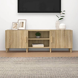 Maison Chic Meuble TV scandinave - Banc TV pour salon Chêne sonoma 150x30x50 cm Bois d'ingénierie -MN86968