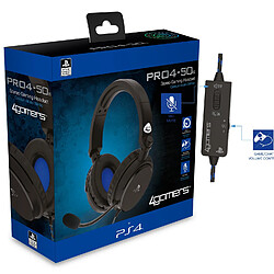 Casque audio gaming stéréo Playstation 4Gamers PRO4-50s sous Licence Officielle pour PS4 et PS5 Noir pas cher