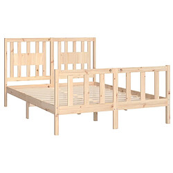 Acheter Maison Chic Cadre/structure de lit avec tête de lit pour adulte - Lit Moderne Chambre bois pin massif 120x200 cm -MN72605