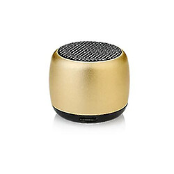 Universal Haut-parleur Bluetooth sans fil Bluetooth portable YYH, coque en métal robuste, lumière LED, 5 heures de jeu (or)