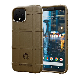 Wewoo Coque Souple Housse en silicone à couverture totale et à couverture anti-choc pour Google Pixel 4 Marron