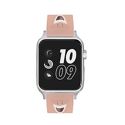 Avis Wewoo Bracelet rose pour Apple Watch Série 3 & 2 & 1 42mm Mode Sourire Visage Motif Silicone