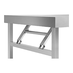 Helloshop26 Table de travail pliante en inox 60 x 100 cm