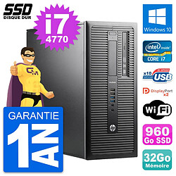 PC Tour HP ProDesk 600 G1 Intel Core i7-4770 RAM 32Go SSD 960Go Windows 10 Wifi - Occasion