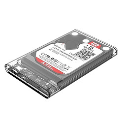 Wewoo Boîtier disque dur Transparent pour 9.5mm 2.5 pouces SATA HDD / SSD 2139C3-CR USB3.1 Type C Boîte de stockage externe