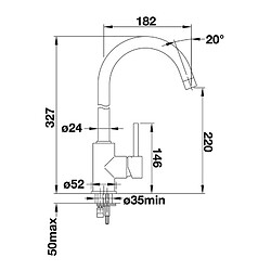 Mitigeur évier monocommande chromé - 517742 - BLANCO pas cher