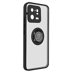 Avizar Coque pour Xiaomi 13 Pro Bi-matière Bague Métallique Support Vidéo Ringip Noir