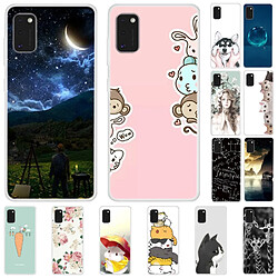 Coque en TPU impression de motifs souple chat noir pour Samsung Galaxy A41 (Global Version)