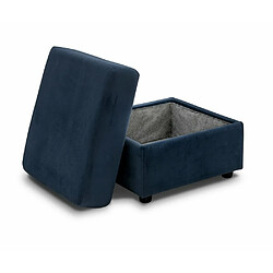 Avis Inside 75 Pouf COFFRE DREAMER velours bleu marine