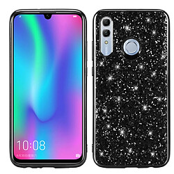 Wewoo Coque TPU antichoc en poudre pailletée pour Huawei Honor 10 Lite Noir