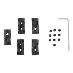 5pcs noir coupleur d'accouplement d'arbre de moteur pour le modèle de robot de bateau de voiture de rc 5 à 5mm