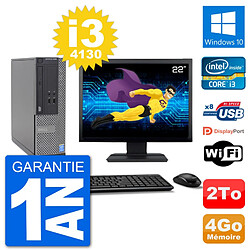 PC Dell Optiplex 3020 SFF Ecran 22" i3-4130 RAM 4Go Disque 2To Windows 10 Wifi - Occasion