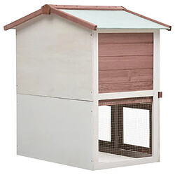 Helloshop26 Clapier cage d'extérieur 3 portes 94 x 60 x 98 cm bois marron 02_0000590 pas cher