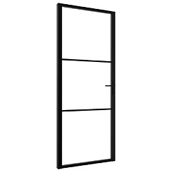 vidaXL Porte intérieure Verre ESG et aluminium 83x201,5 cm Noir