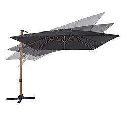 Avis AXI Apollo Premium Parasol Déporté Marron/Gris - Parasol Déporté Rectangulaire 300x300cm - Parasol Pied Déporté, structure aluminium - Rotation 360 - Parasol Déporté Inclinable - Résistant aux UV