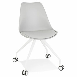 Paris Prix Chaise de Bureau Design Laxina 92cm Gris & Blanc