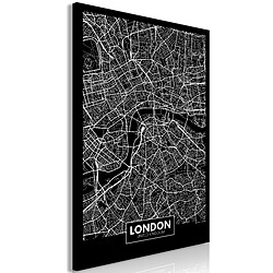 Artgeist Tableau - Dark Map of London (1 Part) Vertical [20x30]