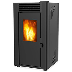 Poêle à granulés de bois 8kw noir - orphee 8 noir - SUPRA