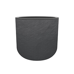 Pot de fleurs rond en plastique Volcania UP anthracite - Ø 50 cm - Eda