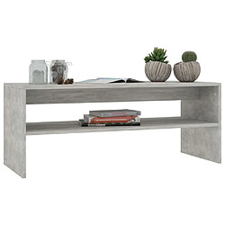 Avis Maison Chic Table basse,Table Console Table d'appoint, Table pour salon Gris cement 100 x 40 x 40 cm Aggloméré -MN66144