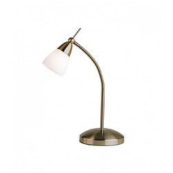 Endon Lampe Range, laiton antique et verre blanc