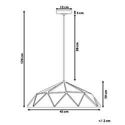 Avis Beliani Lampe suspension SENIA Métal Rose pêche