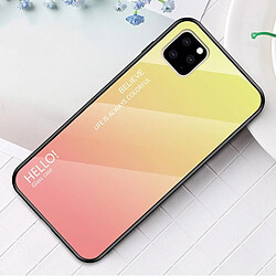 Wewoo Coque Rigide Pour iPhone 11 Pro Gradient Color Glass Case Jaune