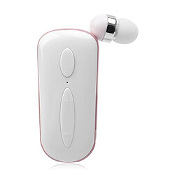 Yonis Ecouteurs Bluetooth Rose Avec Vibration Clip