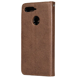 Avis Wewoo Housse Coque Pour Huawei Y6 2018 / Honor 7A Étui de protection à rabat horizontal de couleur unie avec support et fentes cartes et portefeuille et cadre photo et lanière marron