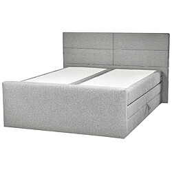 Acheter Beliani Lit boxspring en tissu 180 x 200 cm gris clair ARISTOCRAT