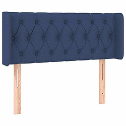 Maison Chic Tête de lit scandinave avec oreilles,meuble de chambre Bleu 93x16x78/88 cm Tissu -MN69689