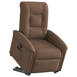 vidaXL Fauteuil inclinable Marron Tissu