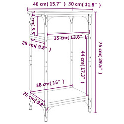 vidaXL Table d'appoint Sonoma gris 40x30x75 cm Bois d'ingénierie pas cher