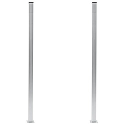 vidaXL Poteaux de clôture 2 pcs Aluminium 185 cm