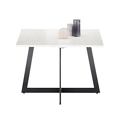 Acheter Pegane Table basse coloris blanc/ pieds en métal laqué - Longueur 65 x Hauteur 44 x Profondeur 55 cm