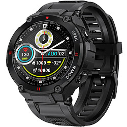 Chrono Montre Intelligente, 1,28" Smartwatch Montre Connectée Homme Fitness Tracker Moniteur de Fréquence Cardiaque de Pression Artérielle de Montre Sport(noir)