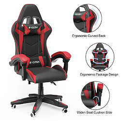 RATTANTREE Chaise de Gaming Ergonomique, Fauteuil gamer, Dossier Inclinable à 155, avec Lombaire&Appui-Tête Appui, chaise gamer, PU Cuir Chaise Bureau, fauteuil gamer, chaise bureau gaming, Noir Rouge pas cher