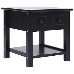 Maison Chic Table d'appoint | Table Basse Noir 40x40x40 cm Bois de Paulownia -GKD28885