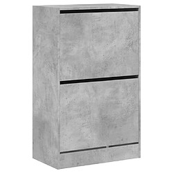 Acheter Maison Chic Armoire à chaussures | Meuble de rangement à chaussures Meuble d'Entrée gris béton 60x34x96,5 cm bois d'ingénierie -MN43583