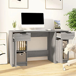 Avis Maison Chic Bureau avec armoire latérale de rangement,Table de travail,Table d'étude Sonoma gris Bois d'ingénierie -GKD89957