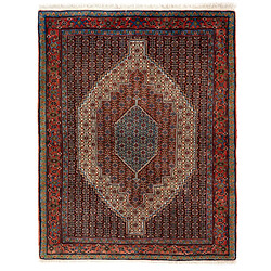 Vidal Tapis de laine 162x128 rouge Birdjend