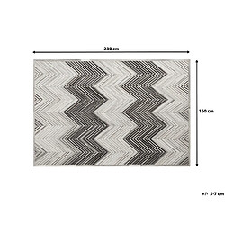 Beliani Tapis en cuir gris 160 x 230 cm AYTEPE