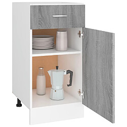 Avis vidaXL Armoire de plancher à tiroir Sonoma gris 40x46x81,5 cm