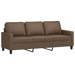 vidaXL Canapé à 3 places Marron 180 cm Tissu