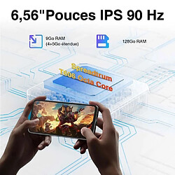 NC DOOGEE N55 smartphone 6.56 pouce HD+ 90Hz IPS téléphone portable Android 14, 9Go + 128Go batterie 5150 mAh caméra 13MP + 8MP