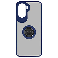 Avizar Coque pour Honor 90 Lite Bi-matière Bague Métallique Support Vidéo Ringip Bleu