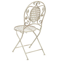 Beliani Chaise de jardin BIVIO Métal Blanc cassé pas cher