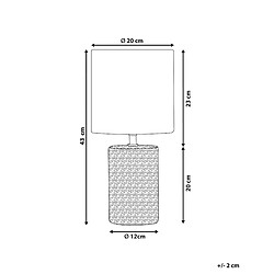 Avis Beliani Lampe à poser en céramique marron IDER