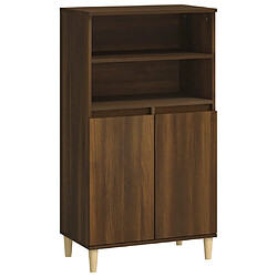 vidaXL Buffet haut Chêne marron 60x36x110 cm Bois d'ingénierie