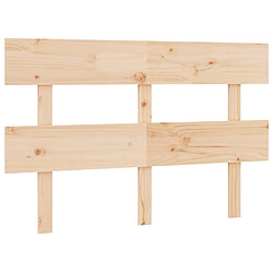 Maison Chic Tête de lit scandinave,Meuble de chambre 124x3x81 cm Bois massif de pin -MN90188